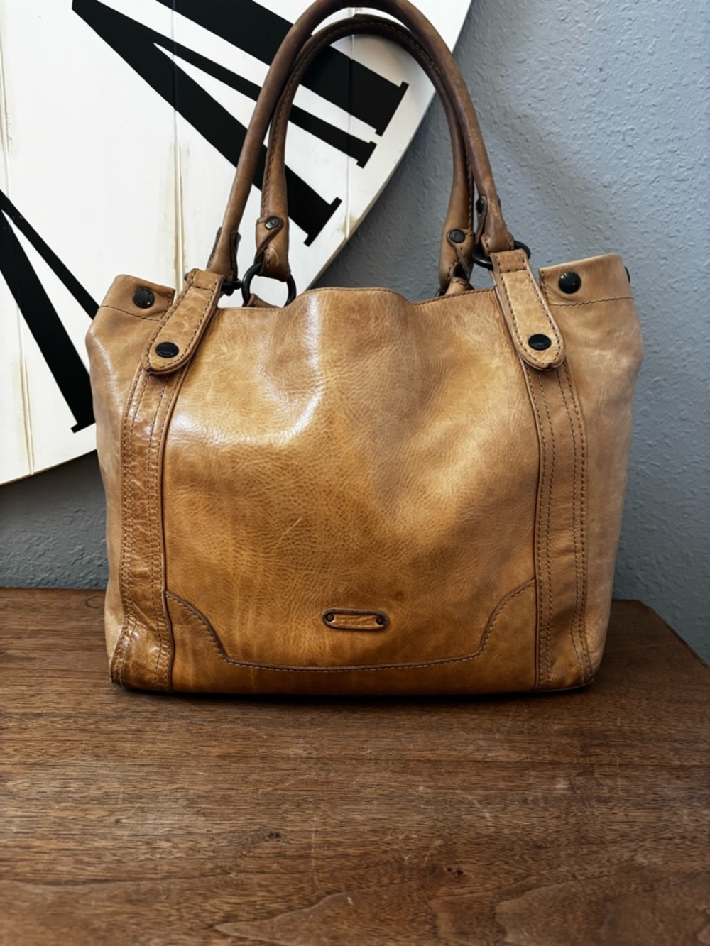 Frye Melissa leather shoulder tote bag